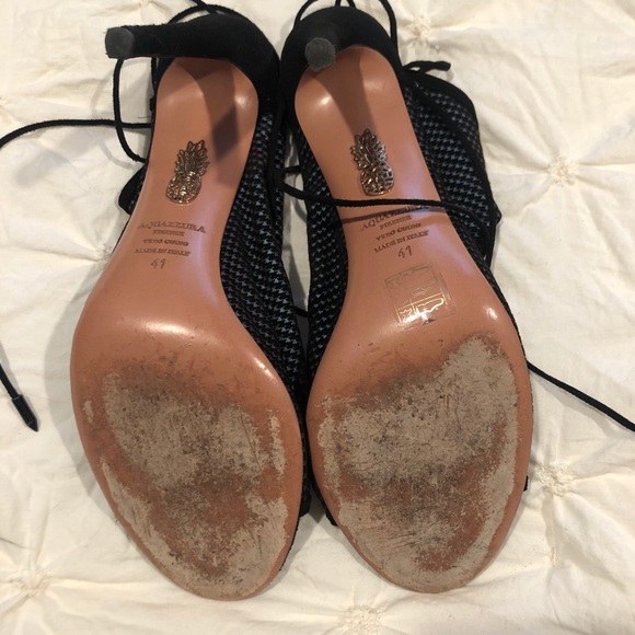 RARE!! Aquazurra Mayfair houndstooth Sz 41 - Picture 9 of 13